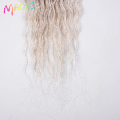 sengpan  Synthetic Hair Water Wave 24Inch Braid Hair Twist Crochet Hair Ombre Blonde Pink Deep Wave Braiding Hair Extension Cosplay