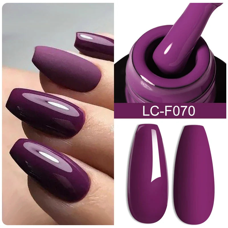 sengpan 7ML Gold Foil Quick Extension Gel Nail Polish Nude Purple Nail Flakes Vernis Semi Permanent UV Gel Nail Art Hard Gel