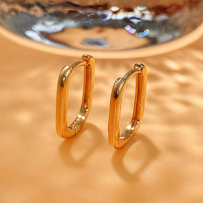 sengpan Classic Style Small Hoop Earrings for Women Simple Design Exquisite Young Girl Gift Wedding Accessories Beautiful Jewelry