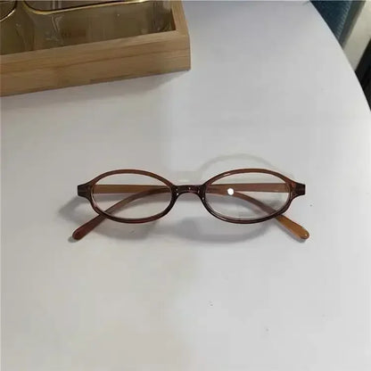 sengpan Retro Oval Glasses Women Girls Y2K Red Green Frame Glass Eyewear Decorative Computer Anti-blue Eyeglasses with Seaside Driving