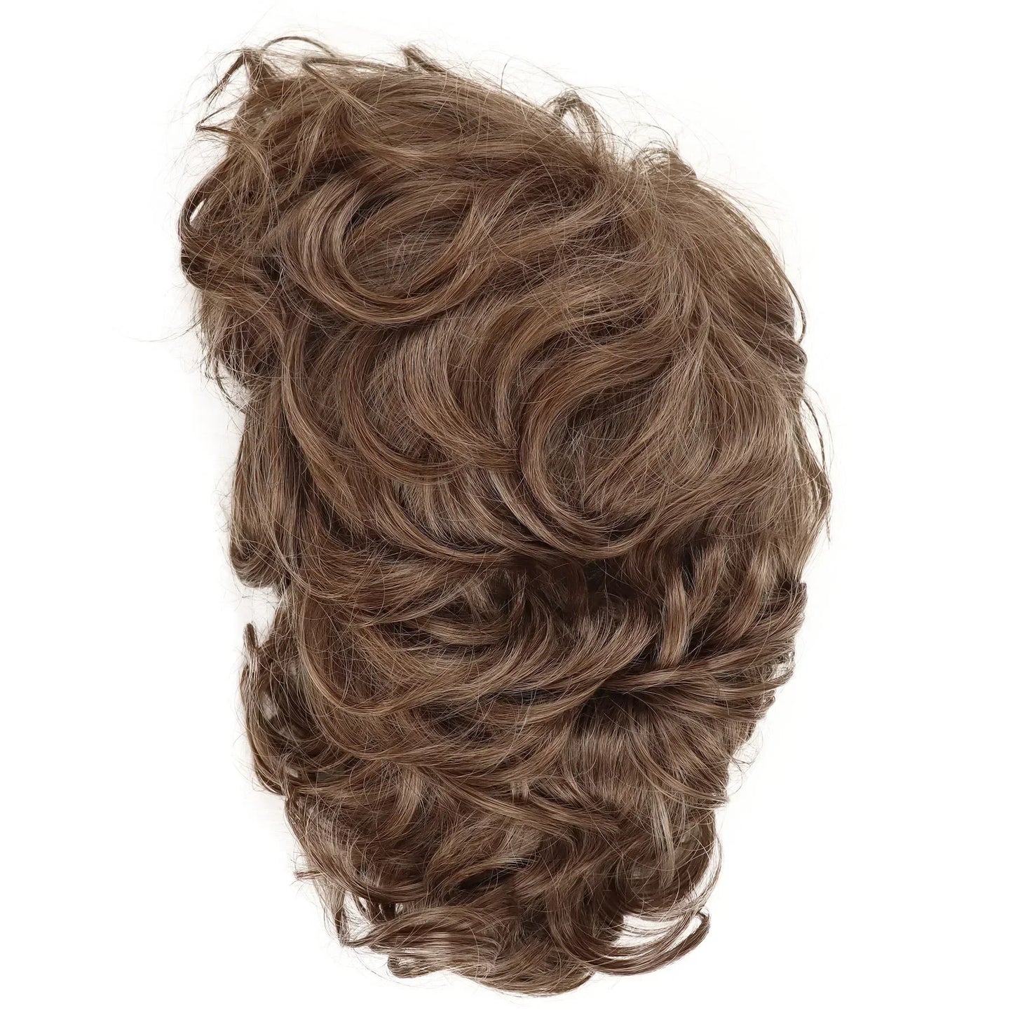 sengpan Synthetic Curly Men Wig Short Brown Hair Businessmen Curly Haircut Man Guys Natural Hairstyle The Summer Outfits Cosplay Costume