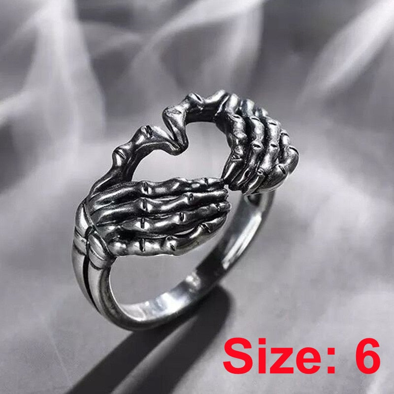 sengpan Creative Gothic Black Spider Animal Rings Funny Halloween Party Octopus Wizard Hat Ghost Pumpkins Finger Rings Halloween Jewelry