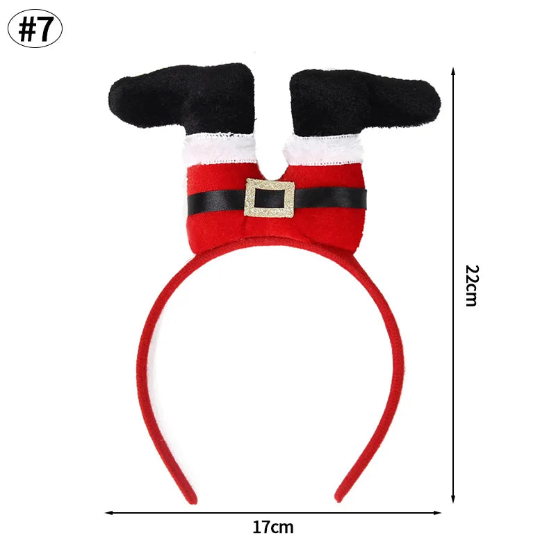 sengpan Christmas Bowknot Headband Cute Elk Snowman Bow Hair Hoop Xmas Hairband Hair Accessories 2025 Christmas Decor Supplies