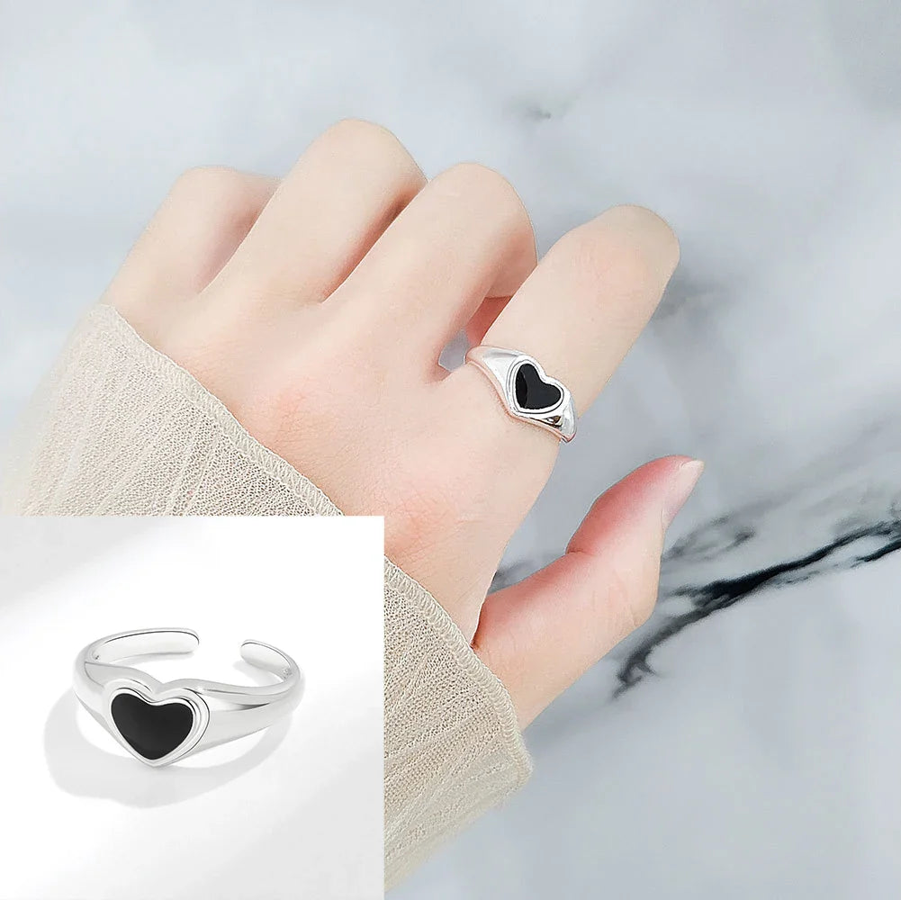 sengpan 925 Sterling Silver Ring New Thick Simple Wave Light-shaped Solid Double-layer Rings Trendy Couple Women Gift Dropship