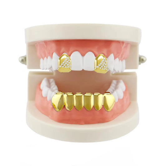 sengpan European American Hip-Hop Single Tooth Zircon Decorative Jewelry Vampire Personality Teeth Decoration Popular Jewelry