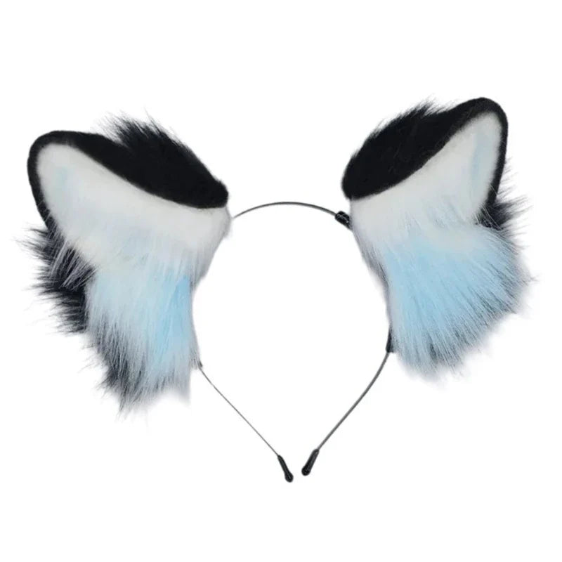 sengpan Handmade Faux Fur Plush Cat Deer Ear Headband Women Cartoon Cosplay Costume Ears Hair Hoop Halloween Party Role Play Hairband