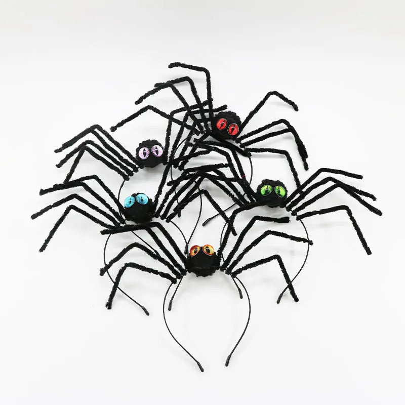 sengpan Creative Halloween Spider Headband Spider Head Band Spider Head Hoop Masquerade Dress Up Halloween Party Decoration Headdress