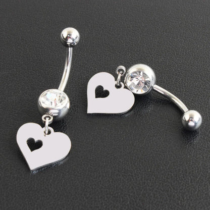 sengpan Butterfly Navel Nail Ball Clip Navel Ring Belly Navel Rings Belly Navel Button Rings Drop Dangle Body Belly Piercing