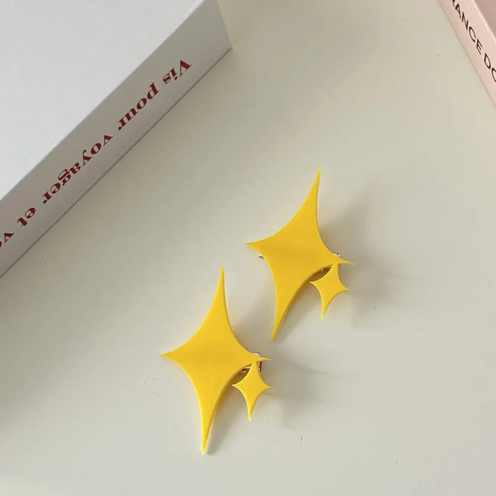 Dospita 2pcs Sweet Cartoon Star Hairpins for Women Revue Starlight Kagura Hikari Cosplay Star Hair Clips Headwear Girls Hair Accessories