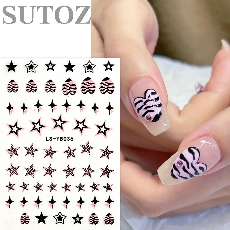 sengpan Embossed 3D Witches Nails Stickers Gold Black Witche Broom Boots Relief Design DIY Halloween Dark Style Manicure Decal CK-007