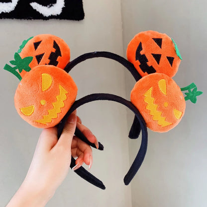 sengpan Cartoon doll hair accessories holiday dress up performance headdress decoration devil pumpkin headband funny Halloween headband