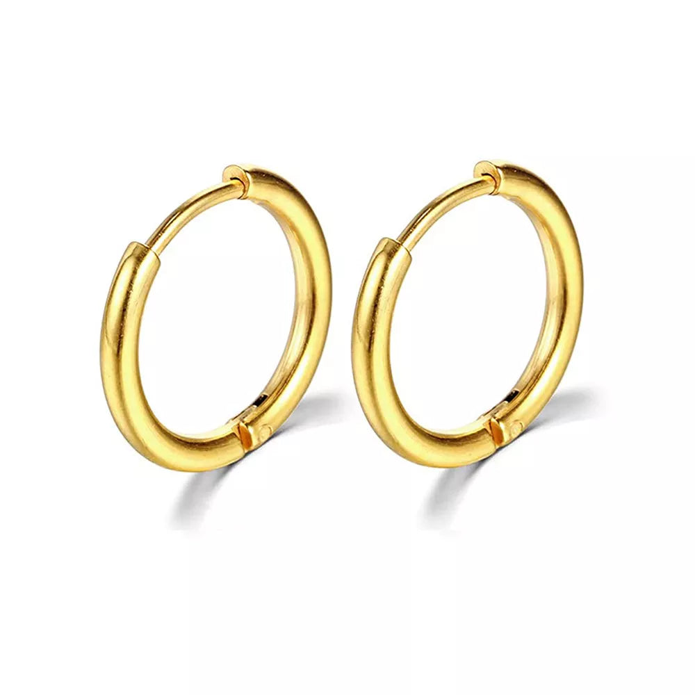 2022 New Simple Stainless Steel Small Hoop Earrings for Women Men Cartilage Ear Piercing Jewelry Pendientes Hombre Mujer