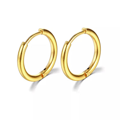 2022 New Simple Stainless Steel Small Hoop Earrings for Women Men Cartilage Ear Piercing Jewelry Pendientes Hombre Mujer