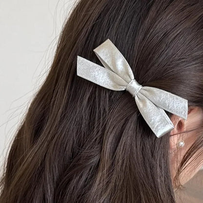 sengpan Ribbon Bow Hair Clip Sweet Bowknot Cute Korean Girls Female Hairpin Fashion Barrettes Lovely Headwear Hair Grip Bobby Pin