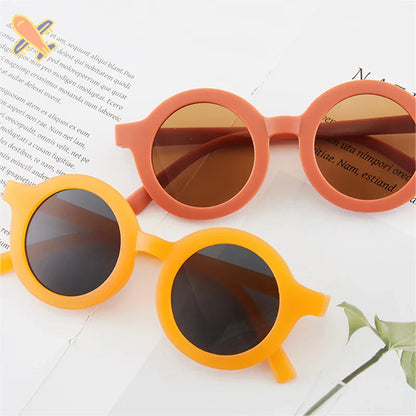 sengpan 12 Colors Fashion Cute Round Frame Sunglasses UV400 For Kids Baby Boys Girls Children Lovely Sun Glasses Sun Shade Eyewear