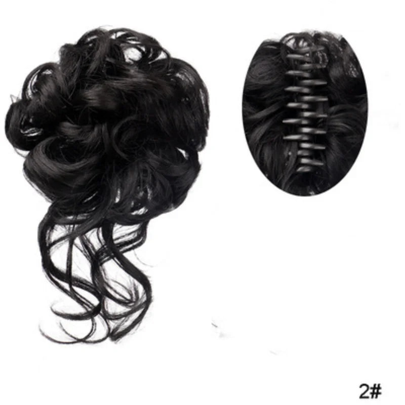 sengpan 2024 New Lazy Wind Grab Clip Fluffy Long Beard Hair Package Wig Set Ponytail Wig Ring Hair Clip Female Bridal Hair Accessories