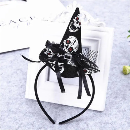 sengpan Witch Hat Hairbands Halloween Headwear Decoration For Children Girl Women Pumpkin Ghost Hair Accessories Cosplay Party Gifts