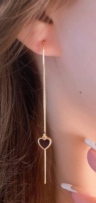 sengpan South Korea Geometric Love ONE BODY FASHION TEMPERAMENT Long Tassel Personality New Earrings