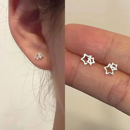 sengpan Shiny Zircon Star Tassel Earrings Women Korean Cute Elegant Pentagram Drop Earring Y2K Jewelry Wedding