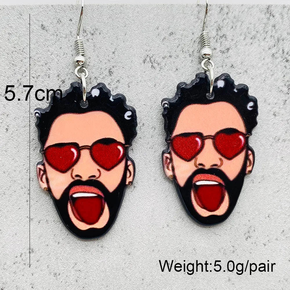 sengpan 19 kinds of Halloween Acrylic Earrings Christmas Night Horror Movie Cartoon Character Asymmetric Earring for Women Jewelry