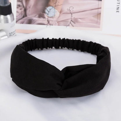 Lianfudai 2024 New Design Fashion Women Summer Style Headbands Bohemian Girl Cross Turban Bandage Bandanas Hairbands Hair Accessories