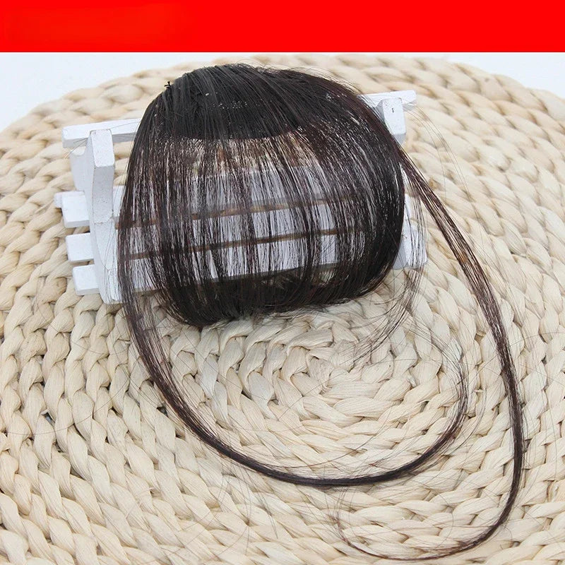 sengpan Fake Air Bangs Hair Styling Tools Hair Clip-In Extension Synthetic Hair Fake Fringe Natural False Hairpiece Women Clip In Bangs