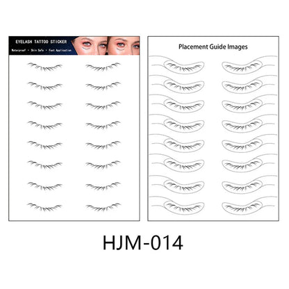 sengpan 8 Pairs Lower Eyelash Tattoo Stickers Makeup Fake Lashes Temporary Tattoo Patch Natural False Eyelash Eyelashes Extension