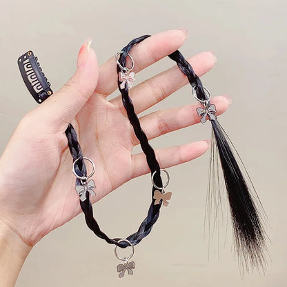 sengpan Y2K Metal Buckle Long Dreadlocks Boxing Braids Hair Clips Headband For Spicy Girls Sweet Hair Ornament Fashion Hair Accessories