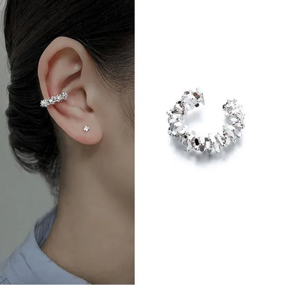 sengpan Hot 1 Pcs Irregular Star Clip Earrings For Women Fashion Simple No Piercing Ear Cuff Jewelry Gift