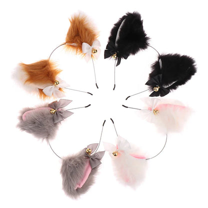 sengpan Animal Cute Cat Ears Halloween Headband Women Kawaii Anime Hair Hoop Halloween Cosplay Party Costume Hair Accessories