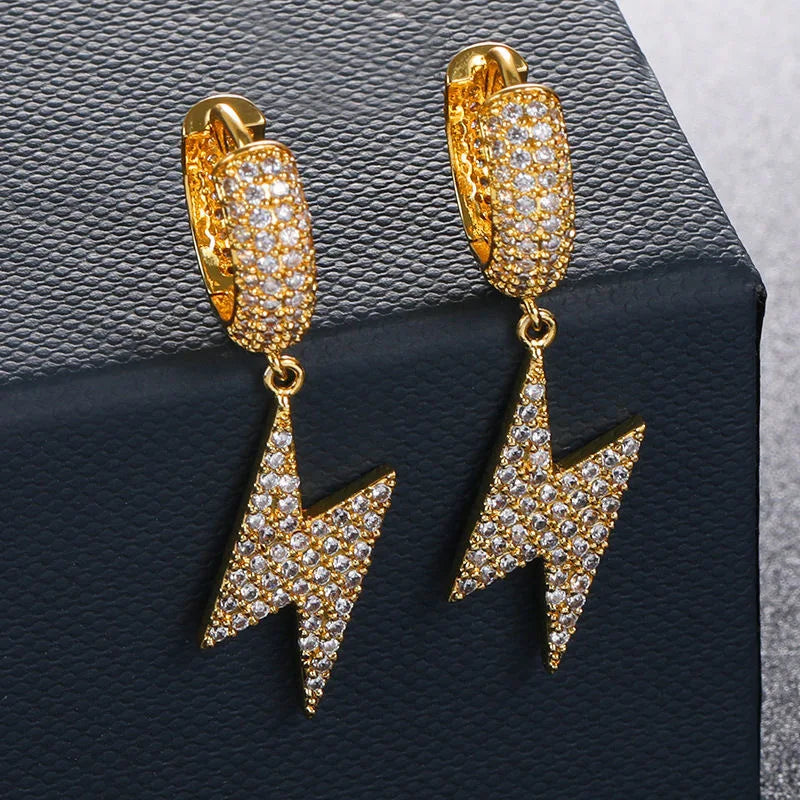 sengpan Retro Goth Bat Zircon Earrings Suitable for Personality Men and Women Punk Rock Hip Hop Earrings Halloween Accessories