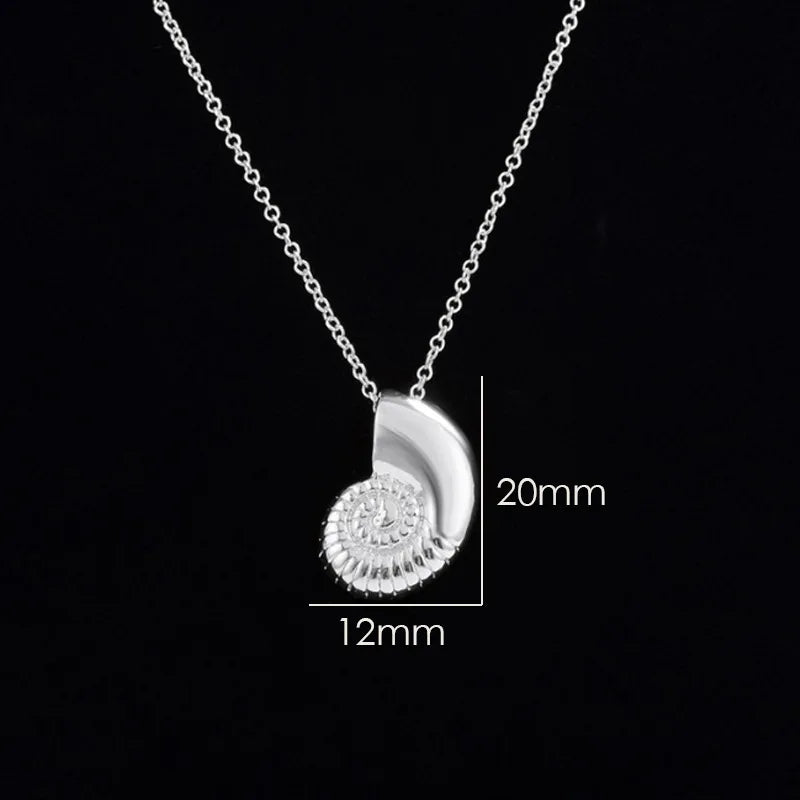 sengpan Simple Animal Conch Sea Snail Charms Ocean Shell Pendant Choker Necklaces Ins Crafting Women Birthday Gift Jewelry Accessories