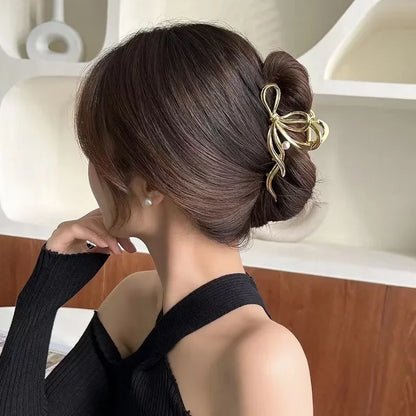 sengpan New Punk Geometric Metal Gold Silver Simple Hair Clip Claw for Women Trendy Large Crab Catches Clamp Korea Headwear Accessories