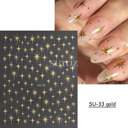 sengpan Spider Nail Sticker Halloween Decoration Snake Skull Design Evil Pumpkin Bat Nail Slider Witch Star Charm Manicure Decal LEBSO10