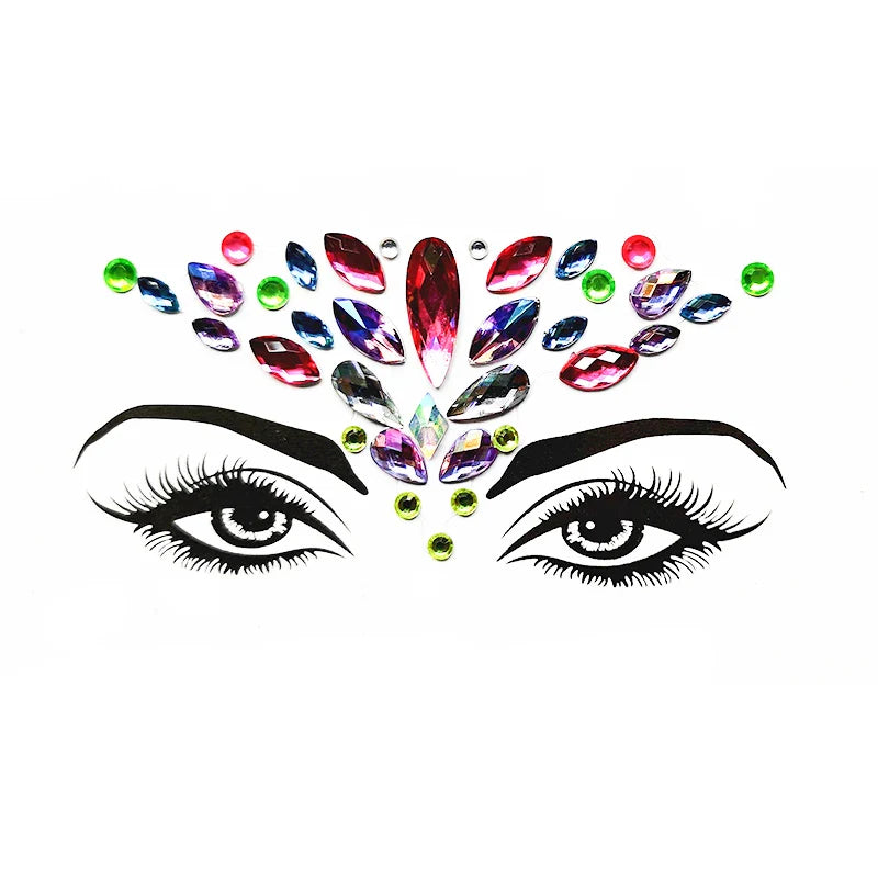 sengpan Rhinestones for Face Glitter for Face Stickers on Face Temporary Tattoos for Women Temporary Tattoos Fake Tattoo Tattoo Sticker