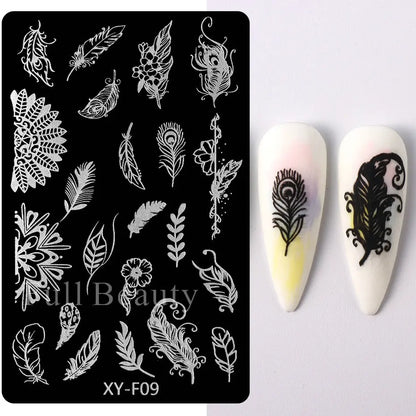 sengpan Spring Flowers Nail Stamping Plates Cherry Blossom Summer Daisy Floral Butterfly DIY Nail Design Image Stamp Templates Stencil