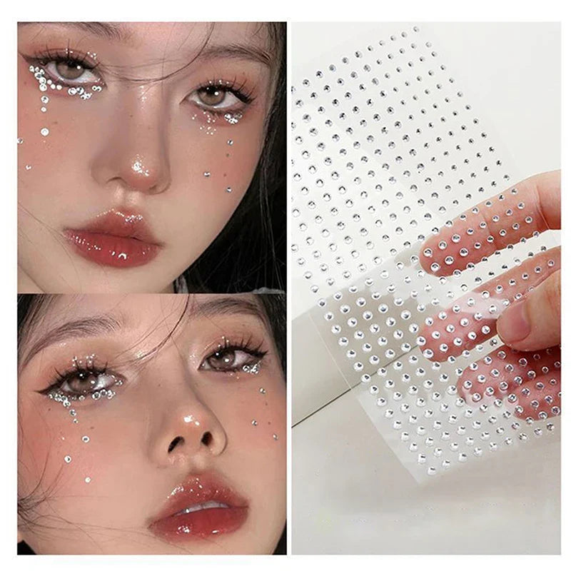 sengpan New Diy Eyes Face Self Adhesive Makeup Temporary Tattoo Beauty Diamonds Jewels Stickers Festival Body Art Decor Nail Diamond