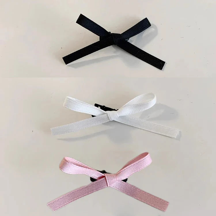 sengpan Pink Bowknot Hair Clips Sweet Ballet Ribbon Bow Hairpins Bang Clip Korean Girls Mini Grab Clips Headwear Hair Accessories