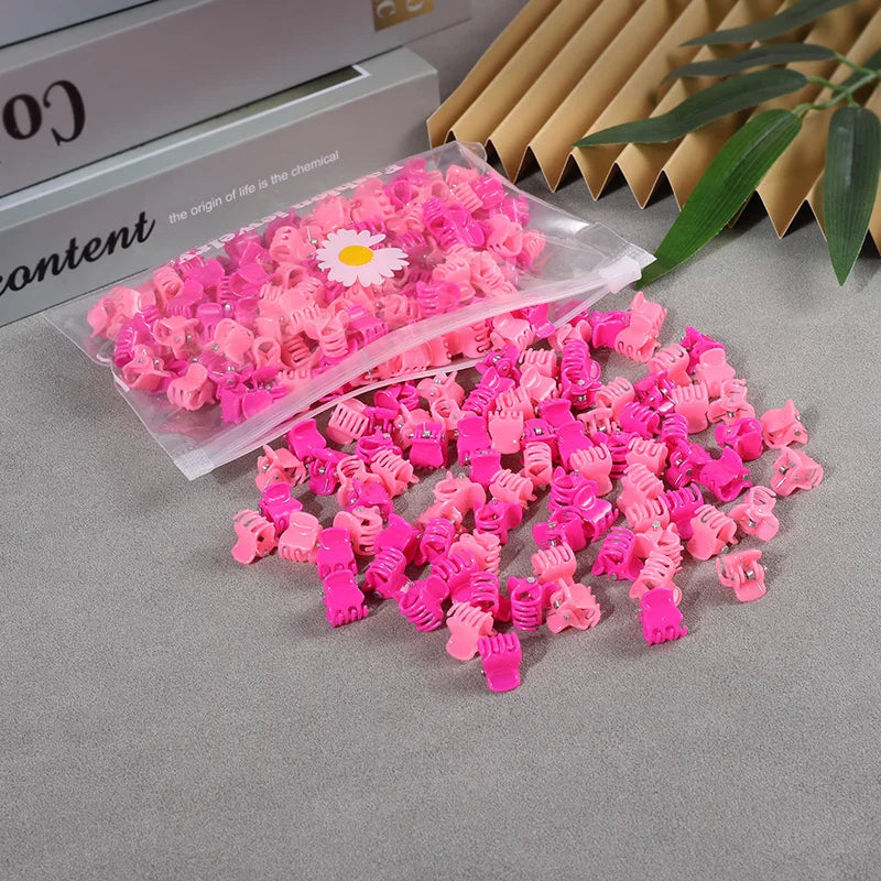 sengpan 50Pcs Small Hair Claw Clip Korean Fashion Mini Hair Clips Butterfly Flower Heart Multi-Shape Girls Clips Kids Hair Accessories