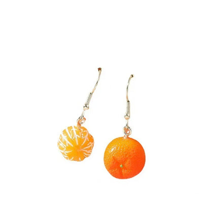 sengpan Fruit Drop Dangle Earrings for Teenagers Funny Orange Ear Rings Jewelry Gift for Women, Stainless Steel Plant Design