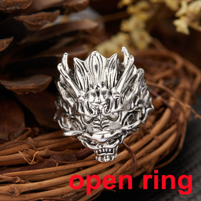 sengpan Creative Gothic Black Spider Animal Rings Funny Halloween Party Octopus Wizard Hat Ghost Pumpkins Finger Rings Halloween Jewelry