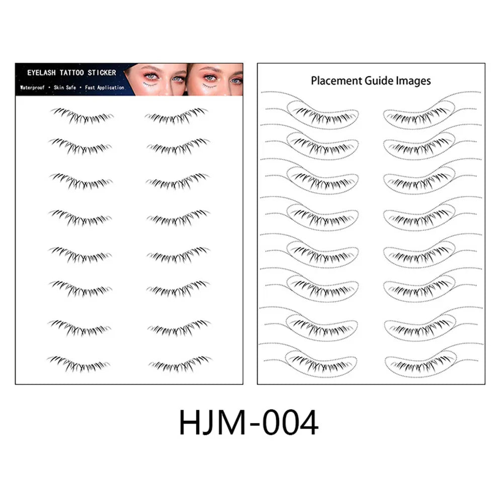 sengpan 8 Pairs Lower Eyelash Tattoo Stickers Makeup Fake Lashes Temporary Tattoo Patch Natural False Eyelash Eyelashes Extension