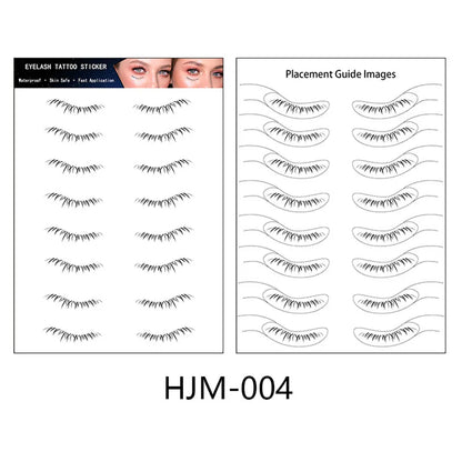 sengpan 8 Pairs Lower Eyelash Tattoo Stickers Makeup Fake Lashes Temporary Tattoo Patch Natural False Eyelash Eyelashes Extension