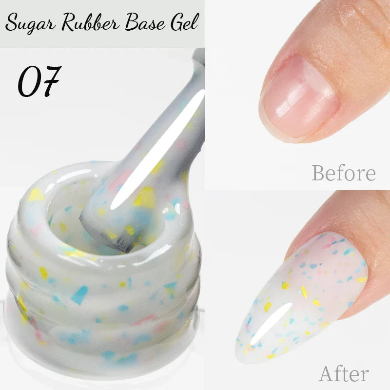 sengpan Sparkling Summer Glitter Sequins Gel Nail Polish 5ML Cream Puff Gel Soak Off UV Nail Gel Semi-permanent Varnish For Manicure