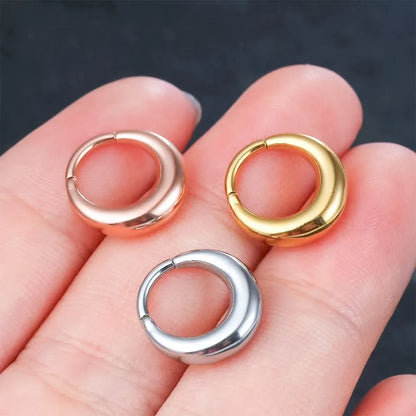 sengpan 1PC G23 Titanium Piercing Cartilage Earrings Round Nose Rings Septum Hoops Hinged Segment Helix Ear Tragus Lobe Body Jewelry 16G