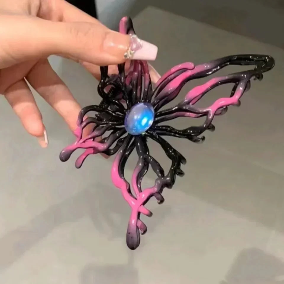 sengpan Beautiful Butterfly Series Hair Claw Classic Korean Style Hair Claw Clip Shark Catch Hair Accessories for Women Girls