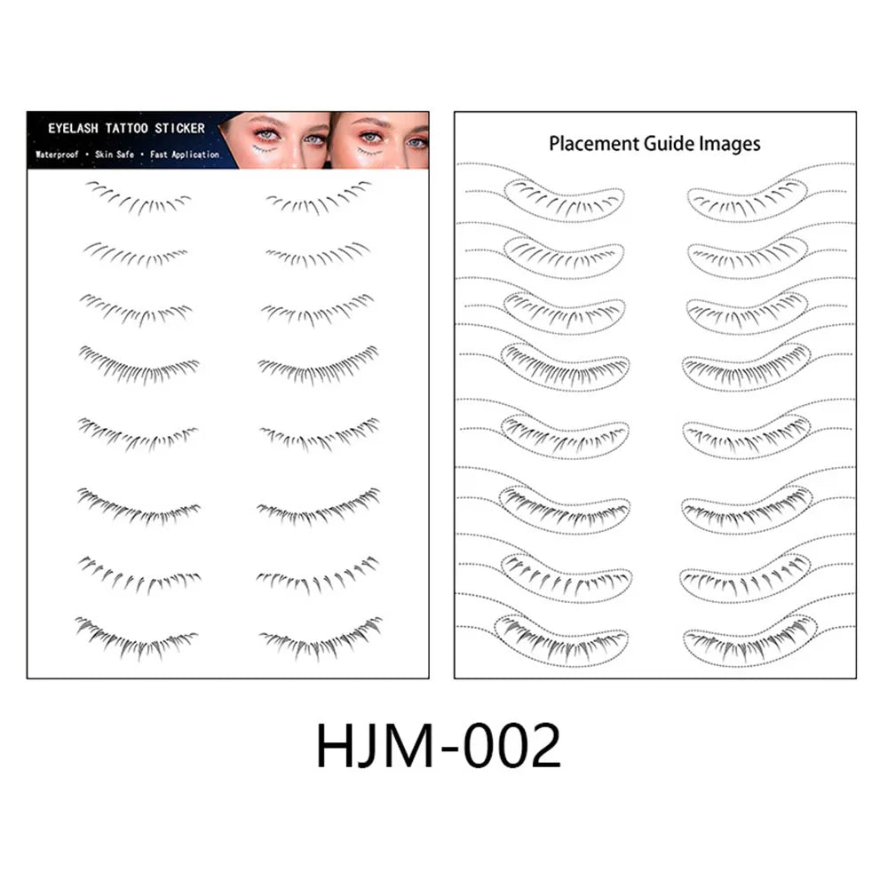 sengpan 8 Pairs Lower Eyelash Tattoo Stickers Makeup Fake Lashes Temporary Tattoo Patch Natural False Eyelash Eyelashes Extension