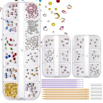 sengpan 1Set Dental Tooth Gems Crystal Diamond Ornament Diy Tools Various Shapes Color Teeth Jewelry Denture Acrylic