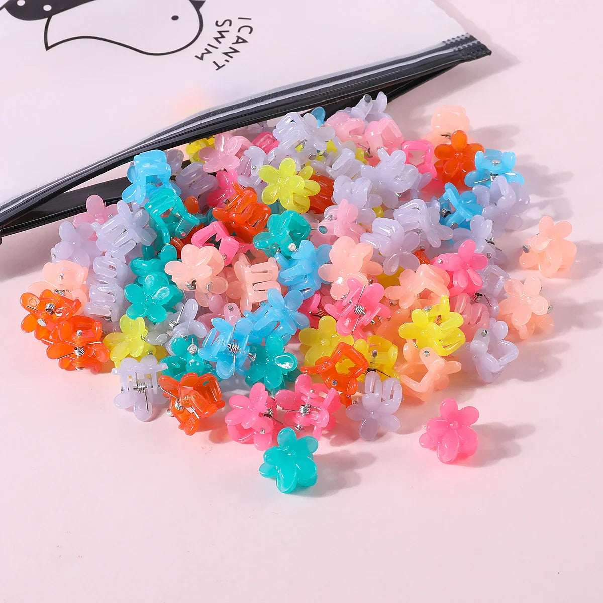 sengpan 50Pcs Small Hair Claw Clip Korean Fashion Mini Hair Clips Butterfly Flower Heart Multi-Shape Girls Clips Kids Hair Accessories