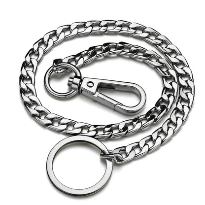 sengpan 42CM Long Metal Keychain Wallet Belt Chain Rock Punk Trousers Hipster Pant Jean HipHop Jewelry Men's Key Ring Chain K414